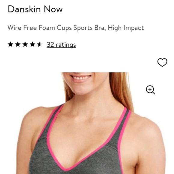 Danskin Now Sports Bra Wire Free Foam cup - Picture 2 of 4